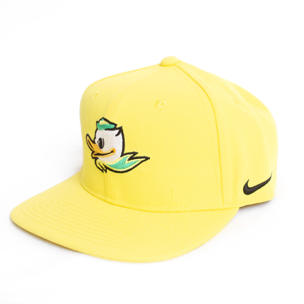 Fighting Duck, Nike, Yellow, Flatbill, Performance/Dri-FIT, Accessories, Youth, High Crown, Adjustable, Hat, 750994